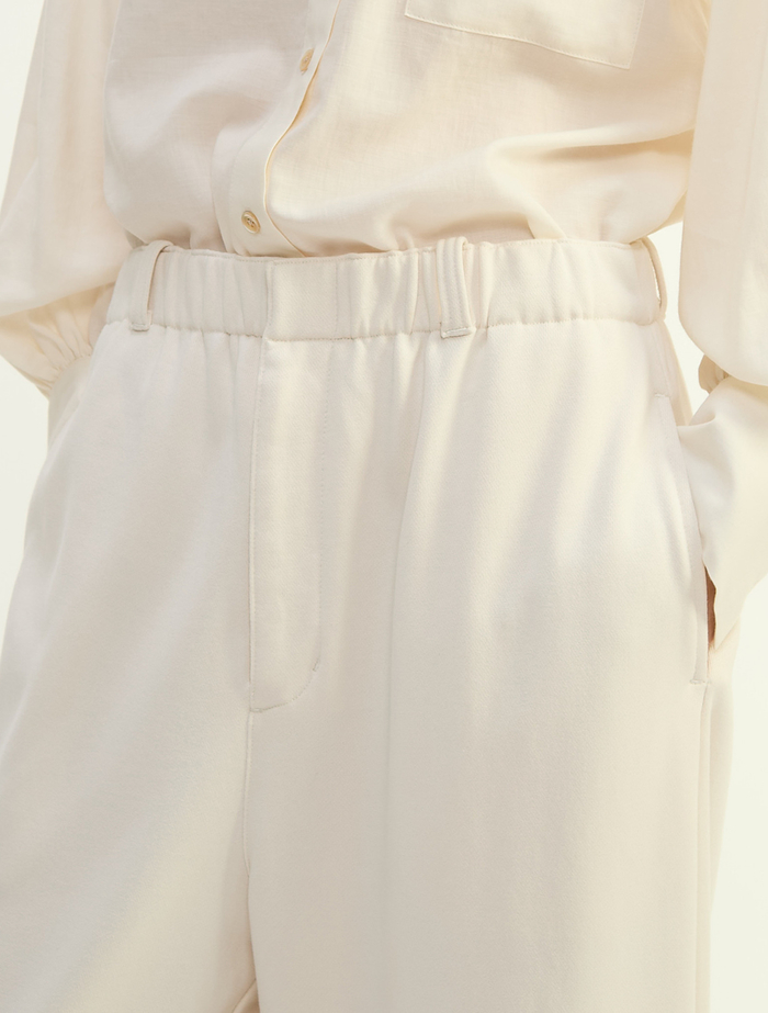 ソフト裏毛スウェットスラックスパンツ 詳細画像 アイボリー 5