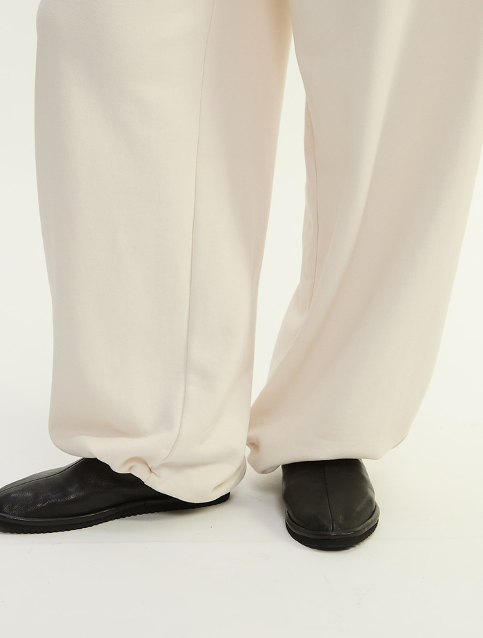 ソフト裏毛スウェットスラックスパンツ 詳細画像 アイボリー 7