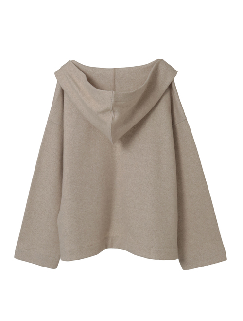 マットフィニッシュウールジャージフーディ