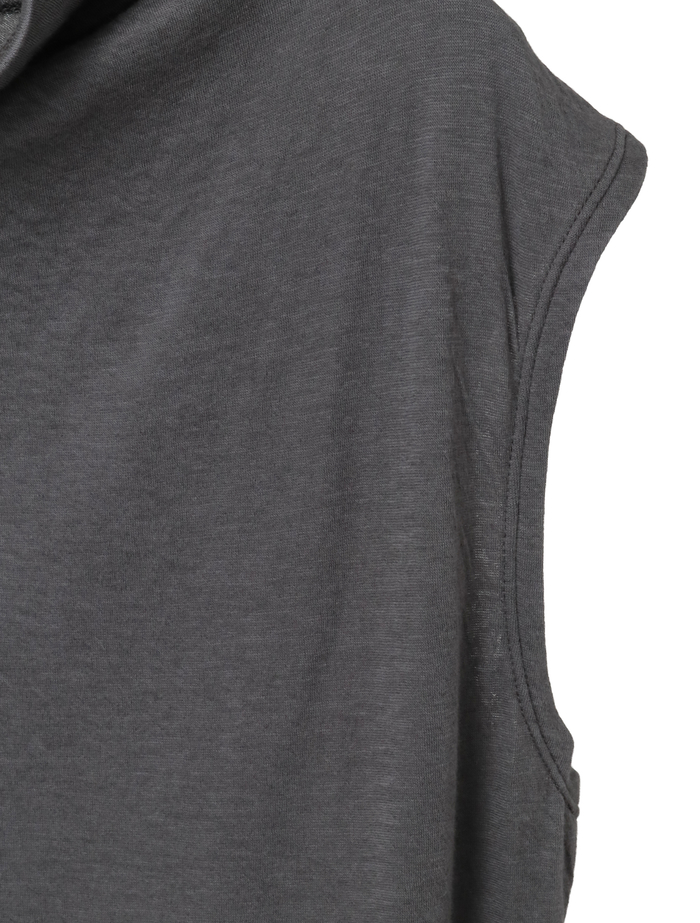 スーピマカシミヤダブルガーゼノースリーブトップス 詳細画像 グレー 7