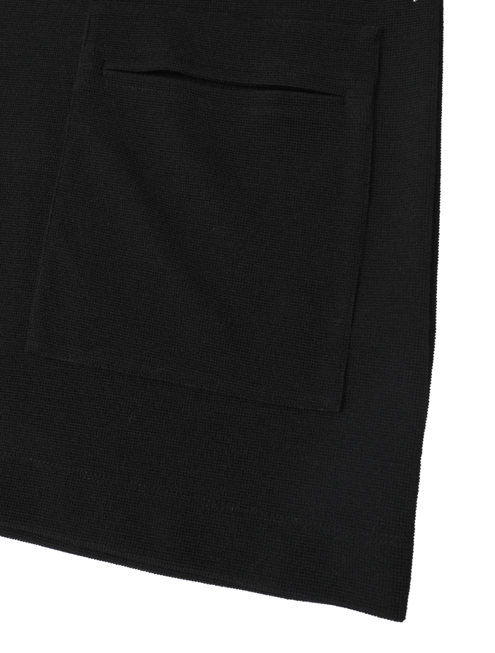 ウールミニワッフルハーフジップフーディ 詳細画像 ブラック 10