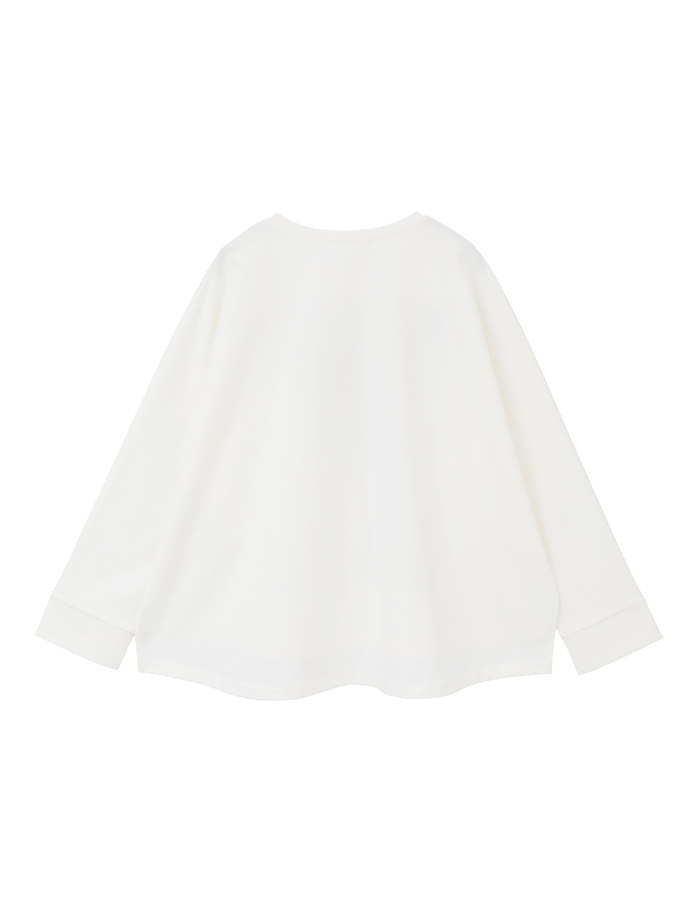 フォトプリントドルマンスリーブロングT-シャツ 詳細画像 ホワイト&times;ブラック 5