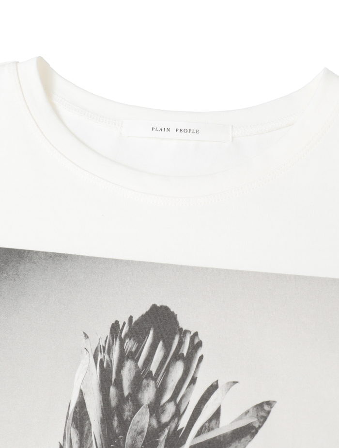 フォトプリントドルマンスリーブロングT-シャツ 詳細画像 ホワイト&times;ブラック 6