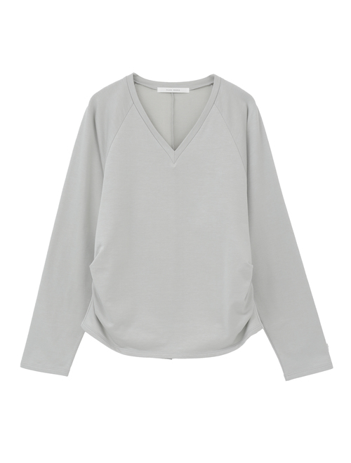 テンセルコットンスウェットウエストタックプルオーバー