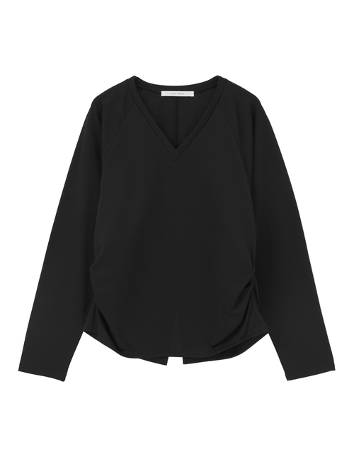 テンセルコットンスウェットウエストタックプルオーバー