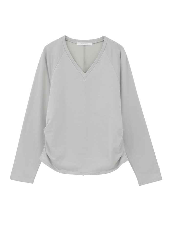 テンセルコットンスウェットウエストタックプルオーバー 詳細画像 ライトグレー 1