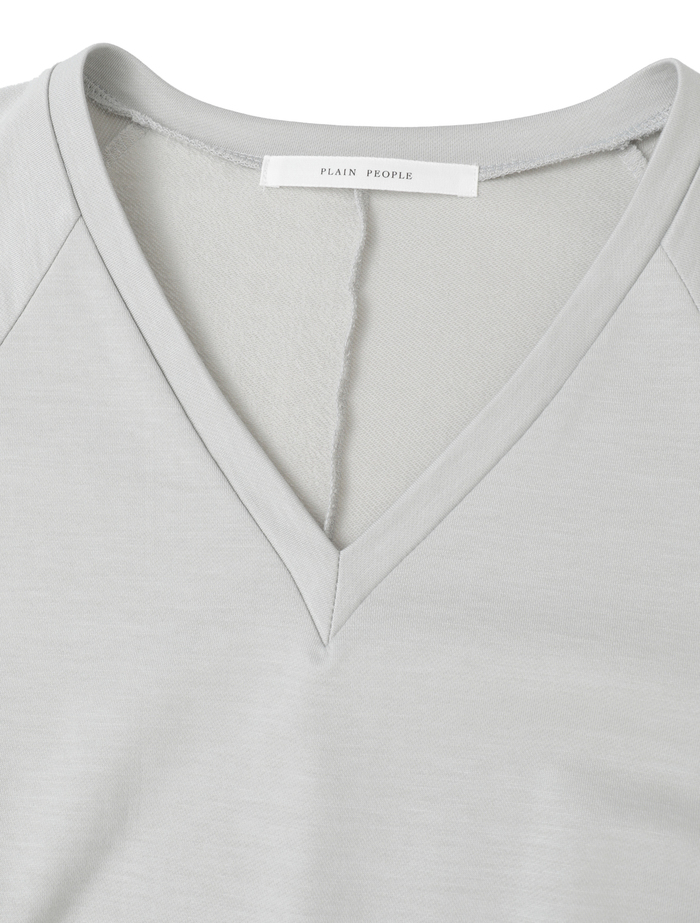 テンセルコットンスウェットウエストタックプルオーバー 詳細画像 ライトグレー 3