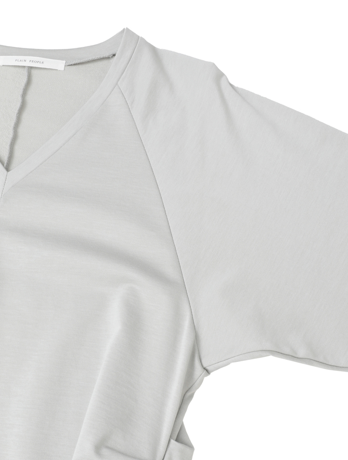 テンセルコットンスウェットウエストタックプルオーバー 詳細画像 ライトグレー 4