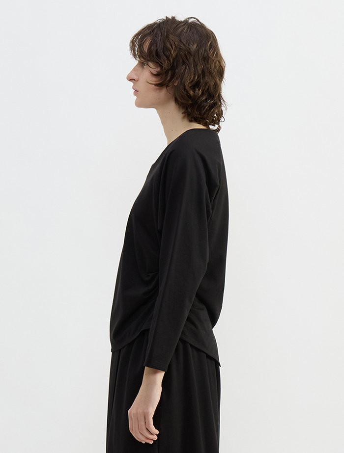 テンセルコットンスウェットウエストタックプルオーバー 詳細画像 ブラック 3