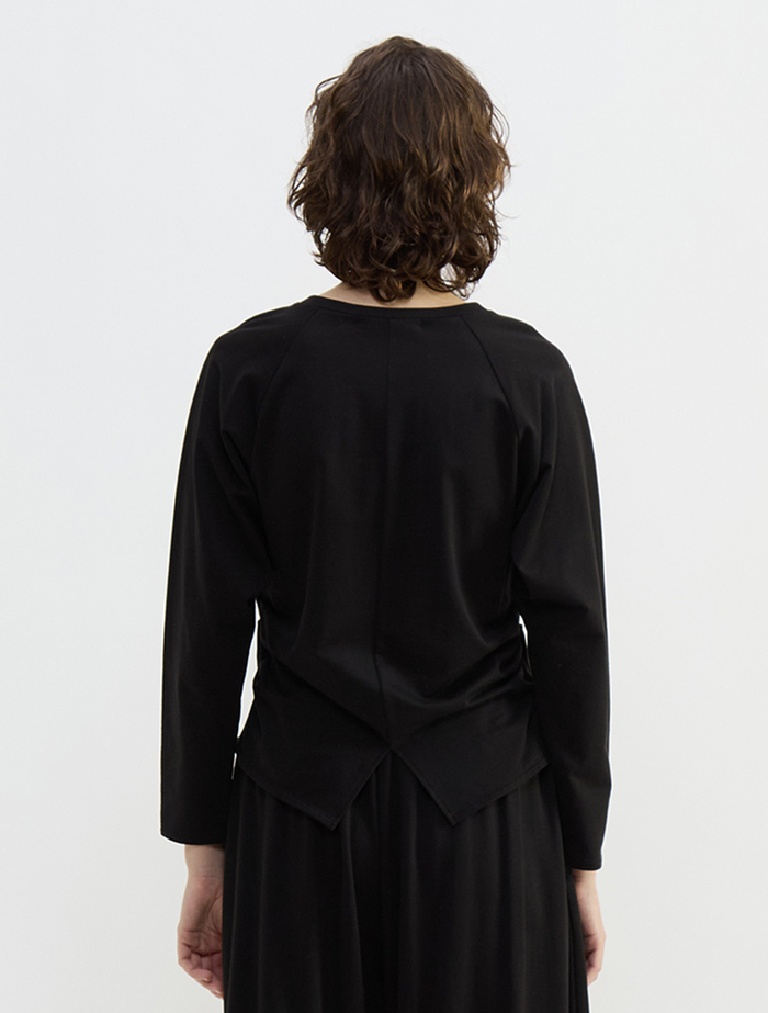 テンセルコットンスウェットウエストタックプルオーバー 詳細画像 ブラック 4