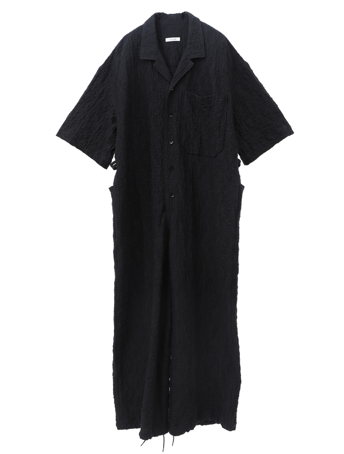 【ESLOW/エスロー】RASCHEL JAQUARD JUMPSUITS 詳細画像 ブラック 1