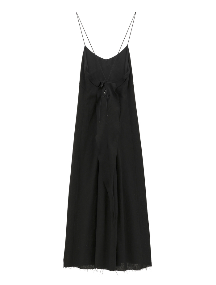 【ESLOW/エスロー】LINEN PANAMA CAMISOLE DRESS 詳細画像 ブラック 3