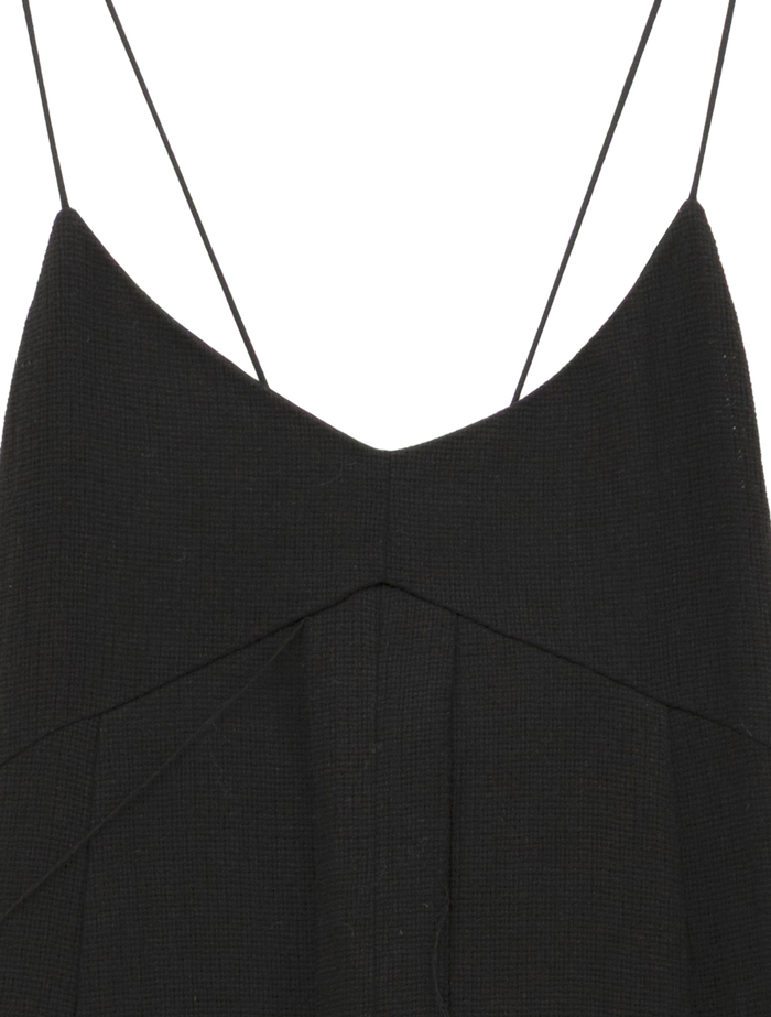 【ESLOW/エスロー】LINEN PANAMA CAMISOLE DRESS 詳細画像 ブラック 4