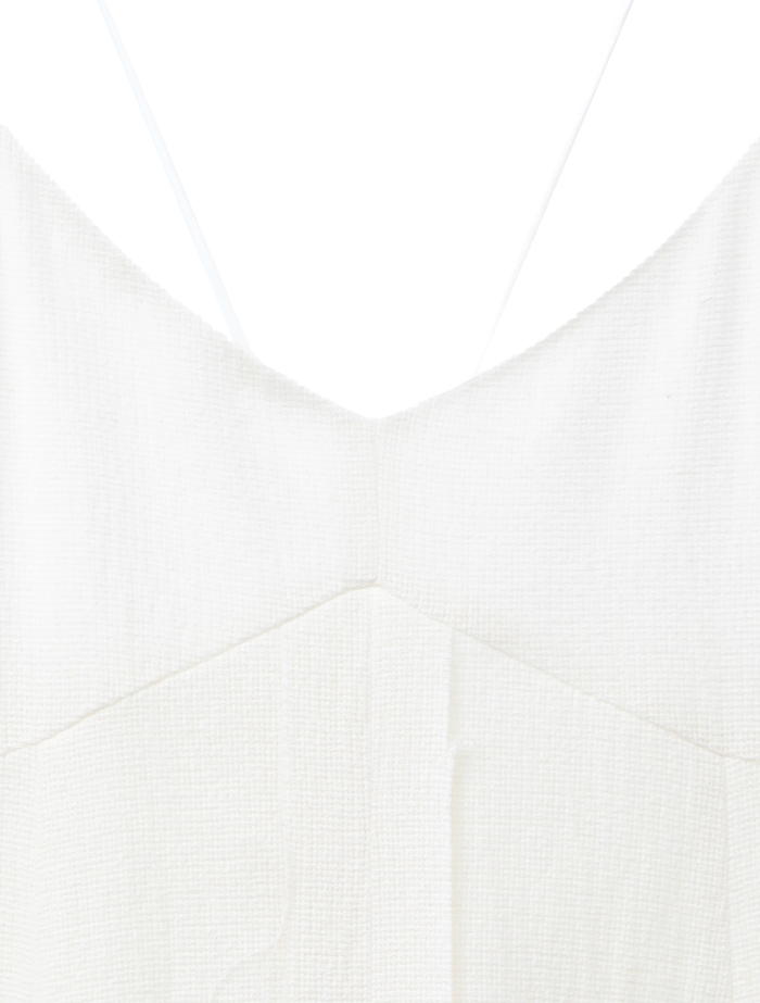 【ESLOW/エスロー】LINEN PANAMA CAMISOLE DRESS 詳細画像 ホワイト 3