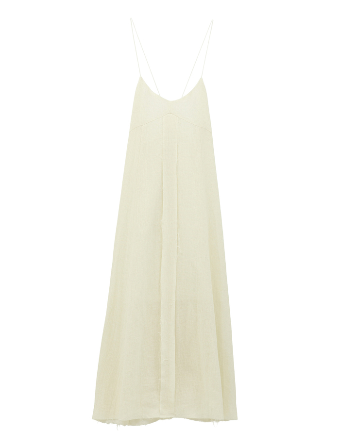 【ESLOW/エスロー】LINEN PANAMA CAMISOLE DRESS 詳細画像 ホワイト 7