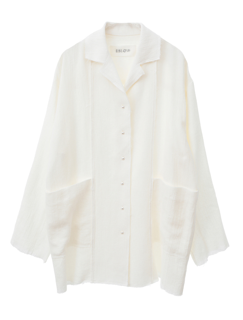 【ESLOW/エスロー】LINEN PANAMA CHORE JACKET