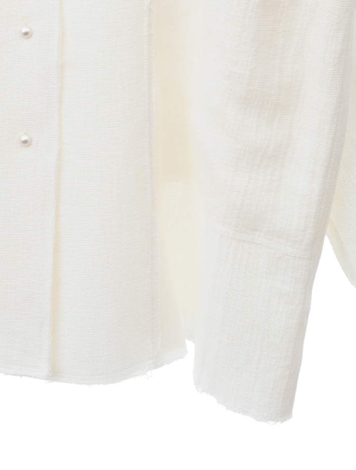 【ESLOW/エスロー】LINEN PANAMA CHORE JACKET 詳細画像 ホワイト 5