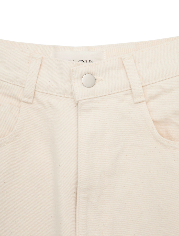 【ESLOW/エスロー】DENIM WIDE STRIGHT PANTS 詳細画像 アイボリー 3