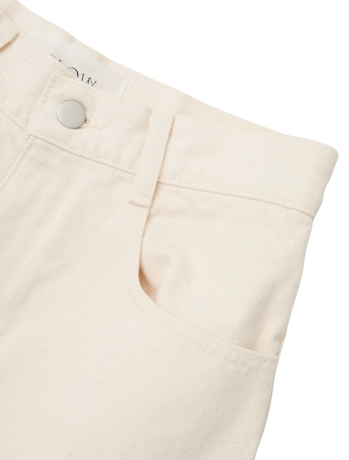 【ESLOW/エスロー】DENIM WIDE STRIGHT PANTS 詳細画像 アイボリー 5