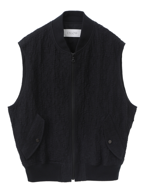 【ESLOW/エスロー】RASCHEL JAQUARD SLEEVELESS MA-1