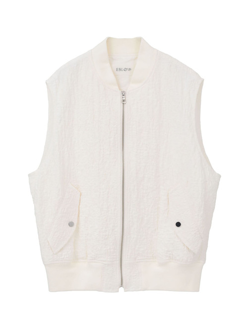 【ESLOW/エスロー】RASCHEL JAQUARD SLEEVELESS MA-1