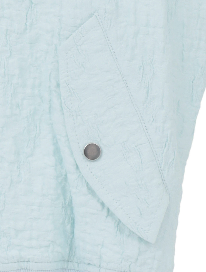 【ESLOW/エスロー】RASCHEL JAQUARD SLEEVELESS MA-1 詳細画像 ミントブルー 5