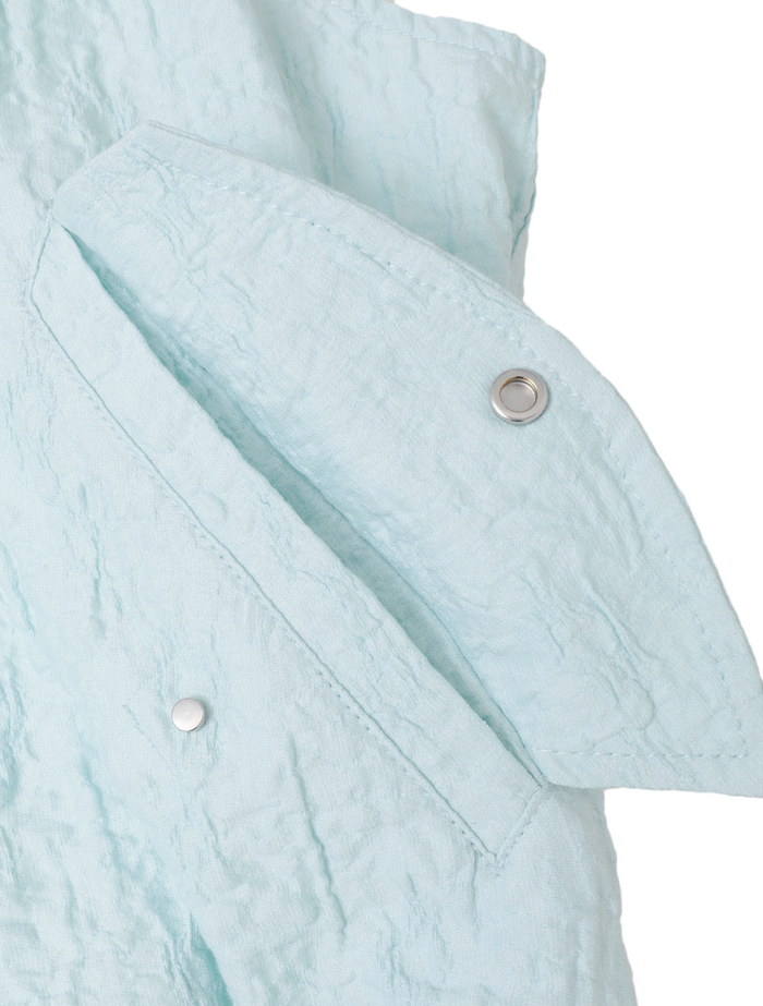 【ESLOW/エスロー】RASCHEL JAQUARD SLEEVELESS MA-1 詳細画像 ミントブルー 6