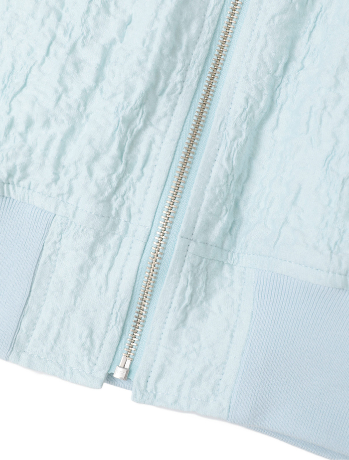 【ESLOW/エスロー】RASCHEL JAQUARD SLEEVELESS MA-1 詳細画像 ミントブルー 8