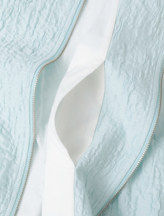 【ESLOW/エスロー】RASCHEL JAQUARD SLEEVELESS MA-1 詳細画像 ミントブルー 9