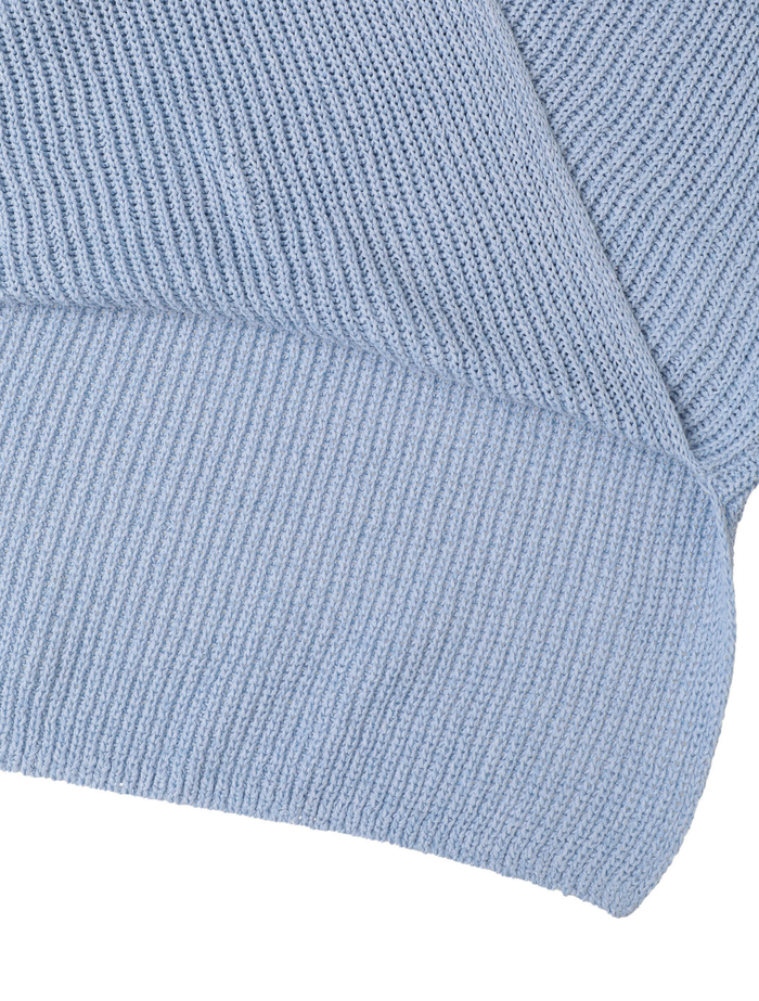 【ESLOW/エスロー】PAPER COTTON KNIT LAYERED TOP 詳細画像 サックスブルー 5