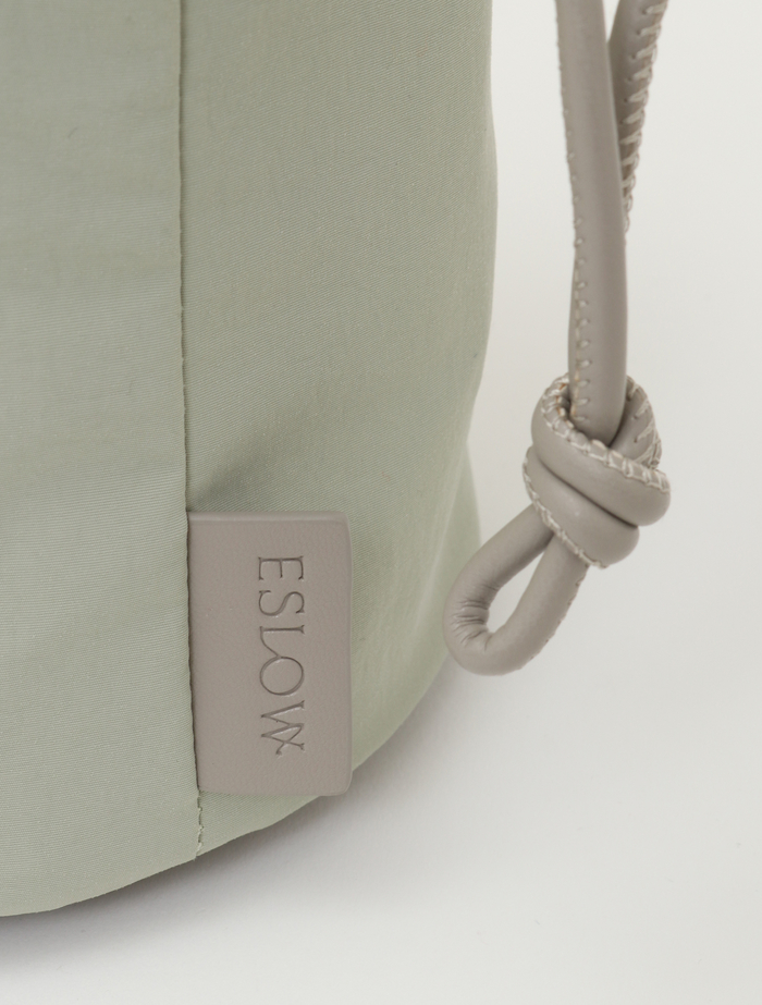 【ESLOW/エスロー】NYLON I-LINED DRAWSTRING BAG 詳細画像 ライトミント 5