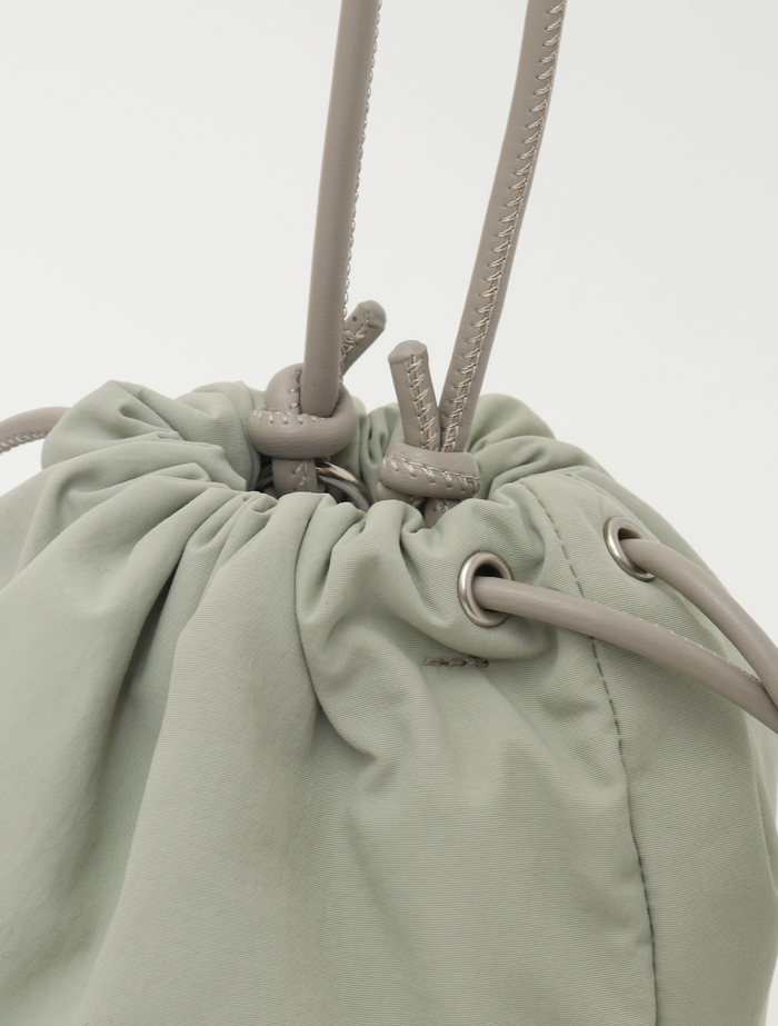 【ESLOW/エスロー】NYLON I-LINED DRAWSTRING BAG 詳細画像 ライトミント 6