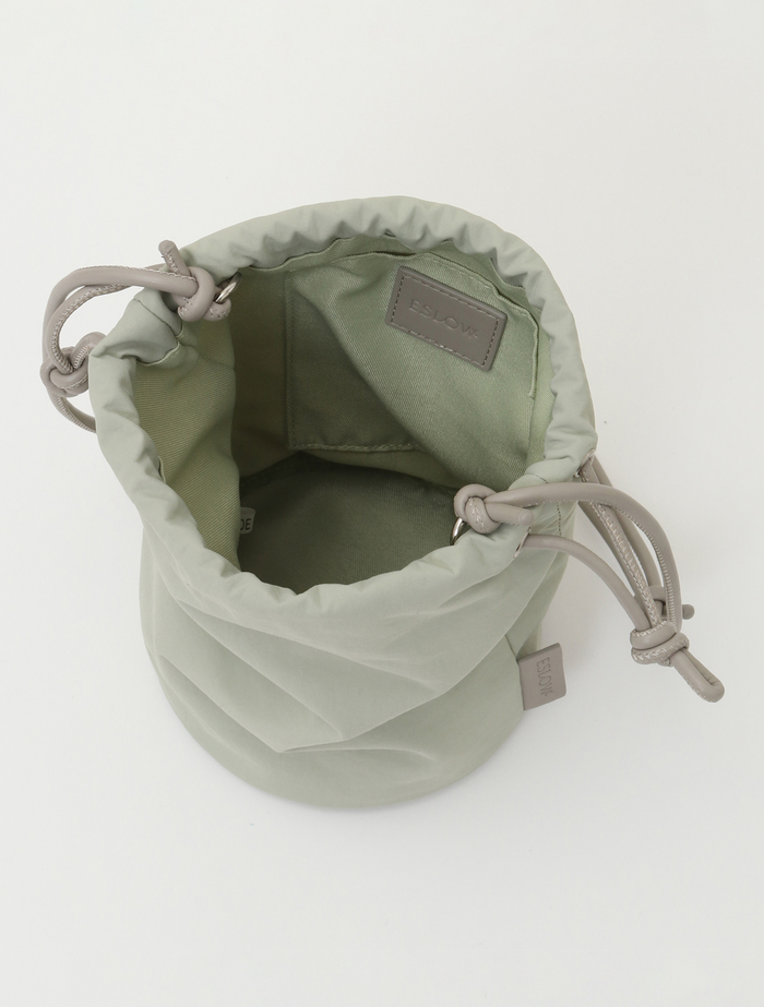 【ESLOW/エスロー】NYLON I-LINED DRAWSTRING BAG 詳細画像 ライトミント 7