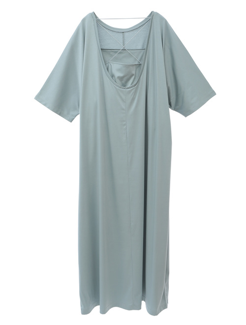 【ESLOW/エスロー】PLAIN JERSEY LAYERED DRESS