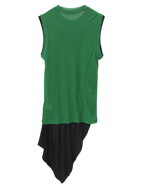 【ESLOW/エスロー】SHEERED JERSEY LAYERED TANK TOP