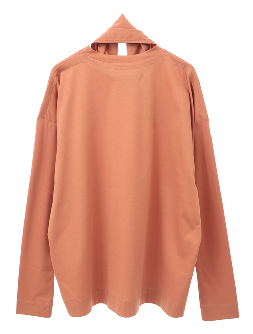 【ESLOW/エスロー】PLAIN JERSEY LONG TEE w/ SCARF