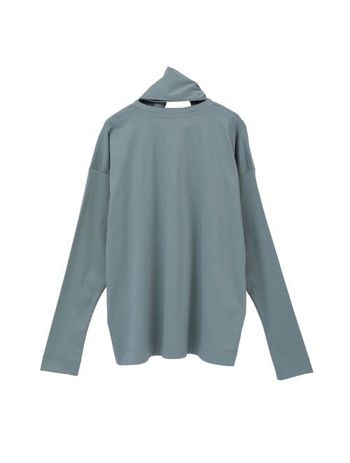【ESLOW/エスロー】PLAIN JERSEY LONG TEE w/ SCARF