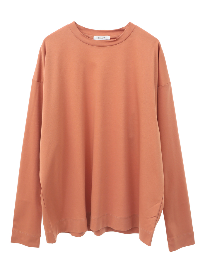 【ESLOW/エスロー】PLAIN JERSEY LONG TEE w/ SCARF 詳細画像 オレンジ 7