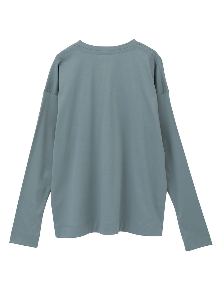 【ESLOW/エスロー】PLAIN JERSEY LONG TEE w/ SCARF 詳細画像 サックスブルー 8