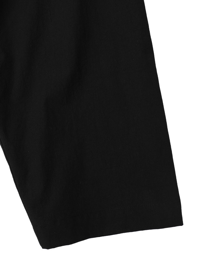 オーガニックコットンクレポンバンドカラーシャツドレス 詳細画像 ブラック 4