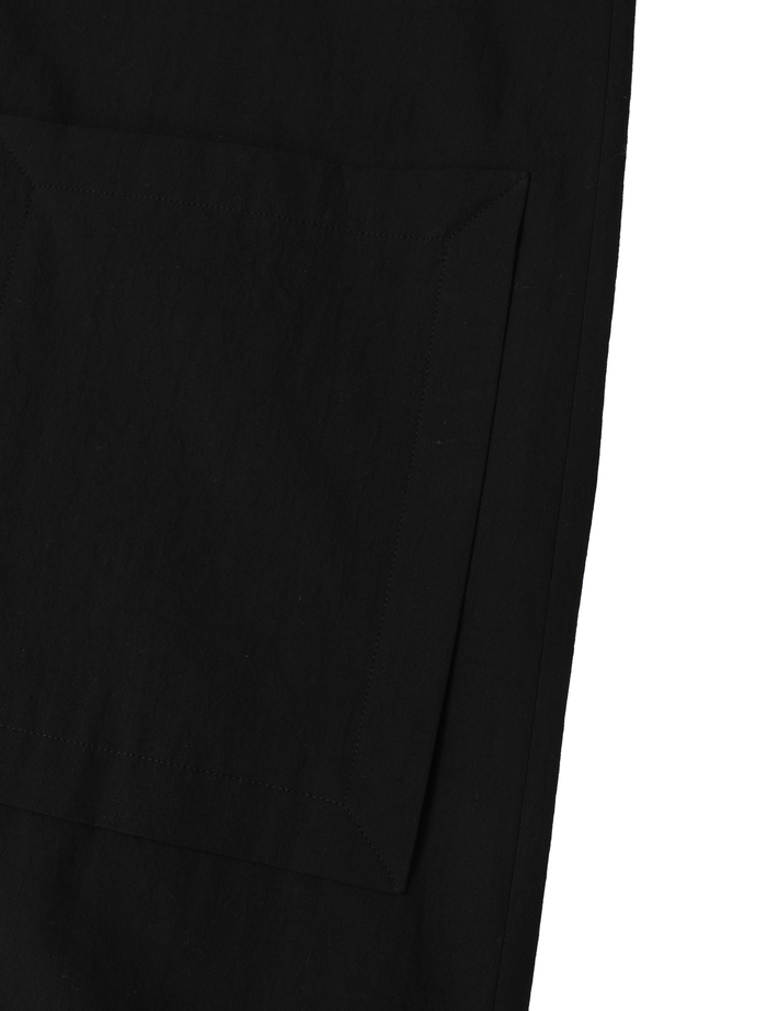 オーガニックコットンクレポンバンドカラーシャツドレス 詳細画像 ブラック 7