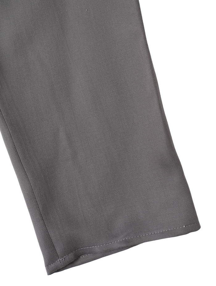 キュプラサテンクルーネックブラウス 詳細画像 グレー 8