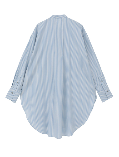 ハイカウントストライプバンドカラーシャツ