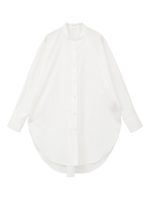 ハイカウントストライプバンドカラーシャツ