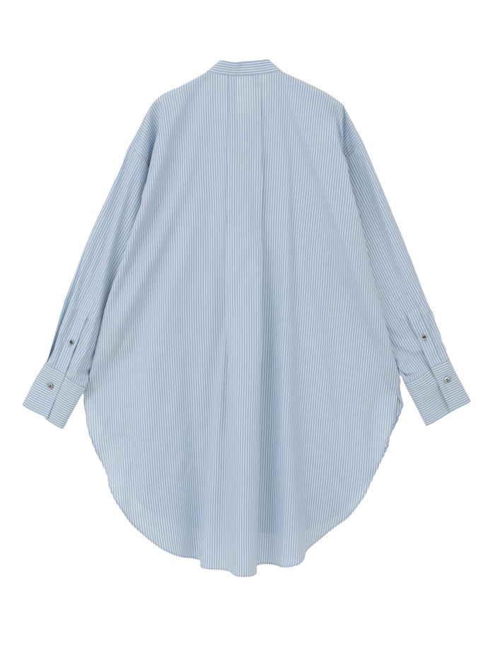 ハイカウントストライプバンドカラーシャツ 詳細画像 ブルーストライプ 2