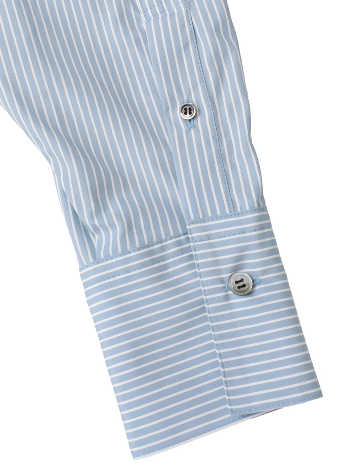 ハイカウントストライプバンドカラーシャツ 詳細画像 ブルーストライプ 4