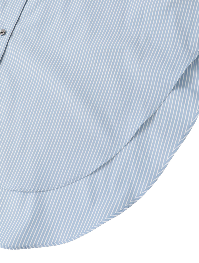 ハイカウントストライプバンドカラーシャツ 詳細画像 ブルーストライプ 6