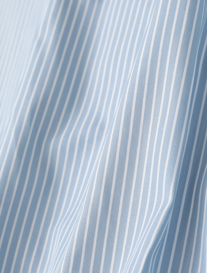 ハイカウントストライプバンドカラーシャツ 詳細画像 ブルーストライプ 7