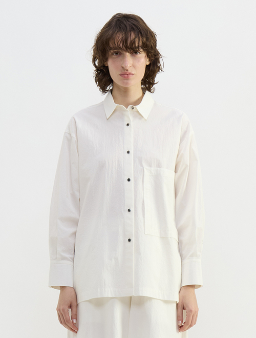 オーガニックコットンクレポンオーバーサイズシャツ