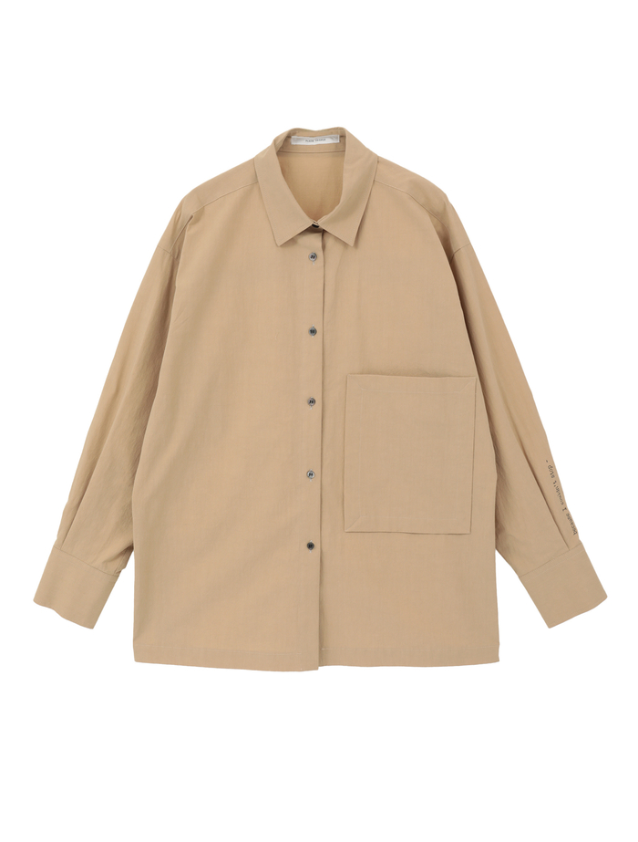 オーガニックコットンクレポンオーバーサイズシャツ 詳細画像 ベージュ 1